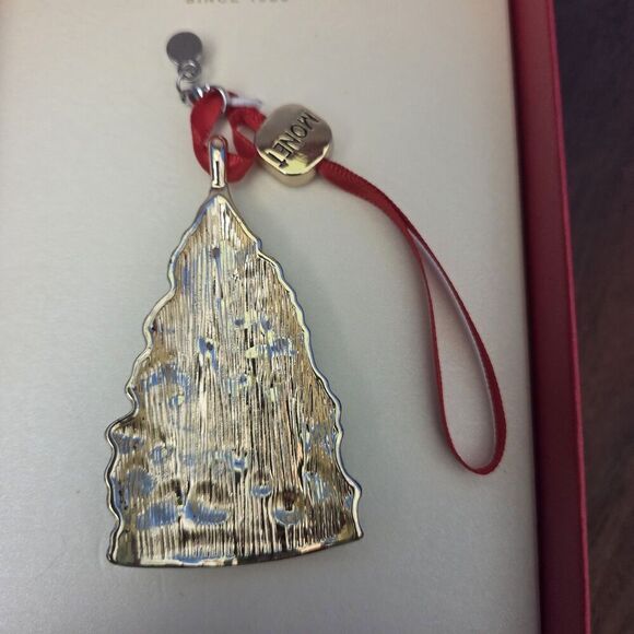 2022 Monet Christmas Tree Pendant Enamel / Gold Tone Ornament - Picture 3 of 14